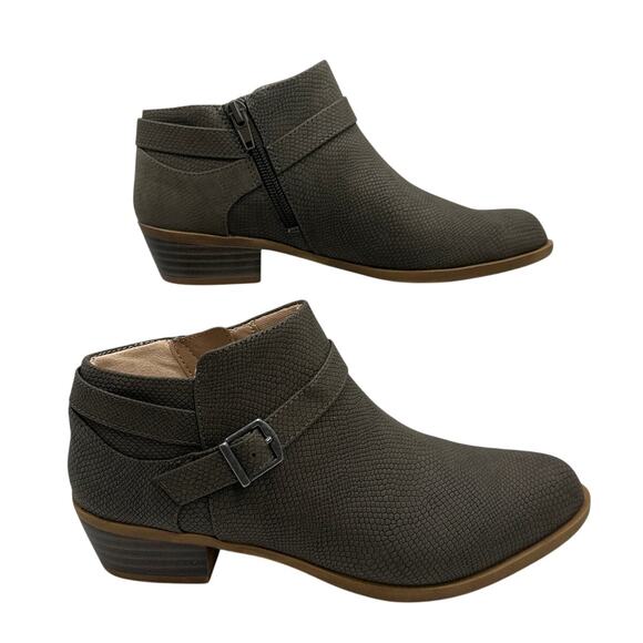 Life Stride Shoes - Life Stride Velocity 2.0 Alexander Shootie Shoes Ankle Boot Faux Leather Brown 7